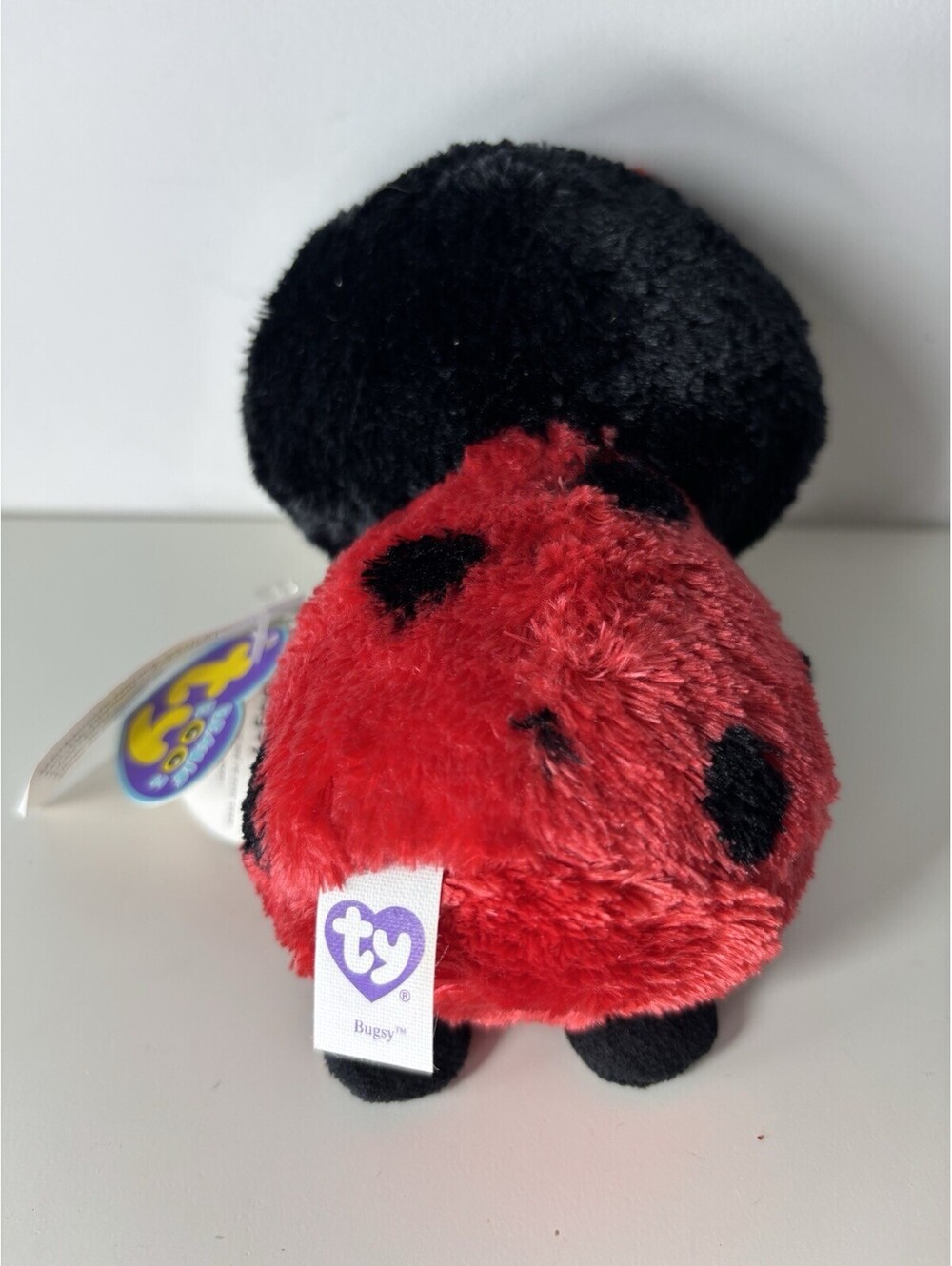 Ty Beanie Boo BUGSY The Ladybug (6 inch) Solid Eyes- NWT- - Picture 6 of 7